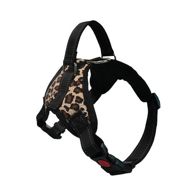 Adjustable Dog Harness and Reflective Leash Set